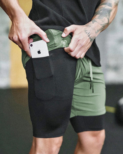 FlexCore™ 2-in-1 Training Shorts – Built-In Liner with Phone Pocket WEBMART LLC