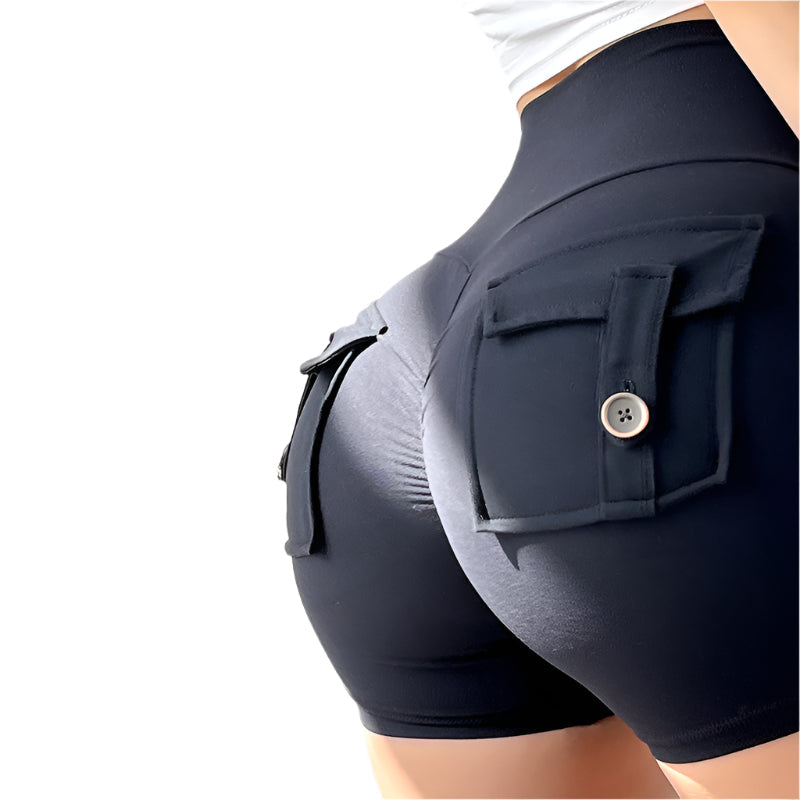 SculptFit™ Peach Contour Shorts – High-Waist Stretch Yoga & Fitness Pants Webmart