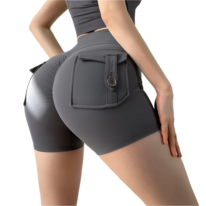 SculptFit™ Peach Contour Shorts – High-Waist Stretch Yoga & Fitness Pants Webmart