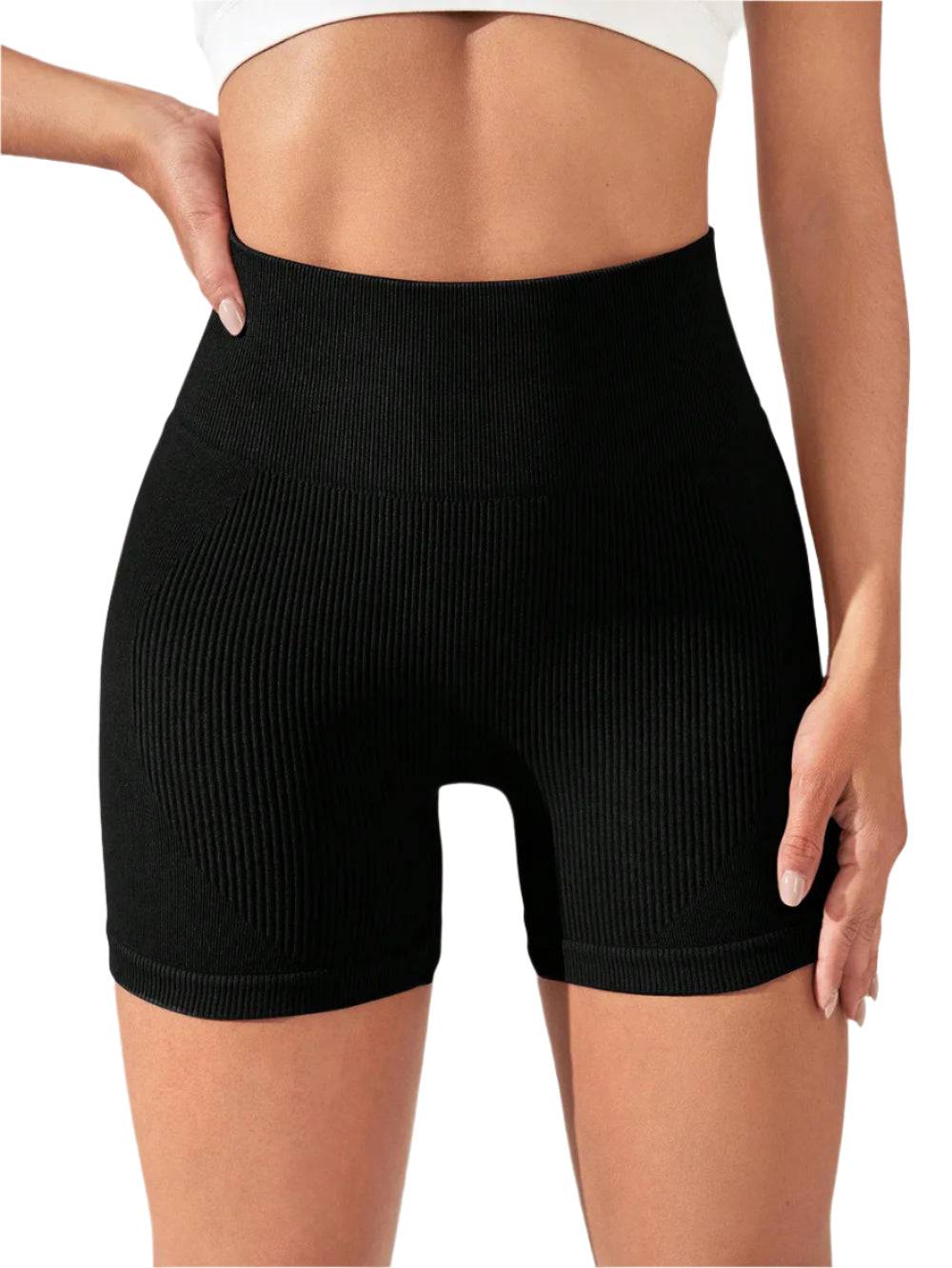 SculptRib™ Double-Layer Push-Up Yoga Shorts Webmart