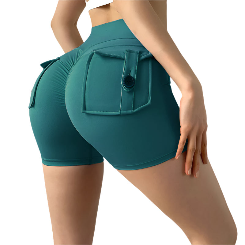 SculptFit™ Peach Contour Shorts – High-Waist Stretch Yoga & Fitness Pants Webmart