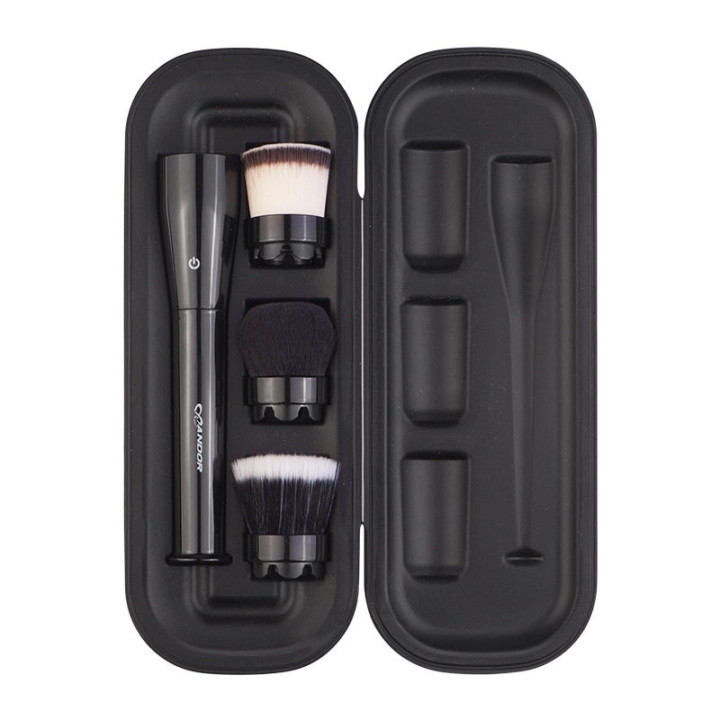 Lalubel™ Electric Makeup Brush Set with 3 Replaceable Heads – Professional Foundation