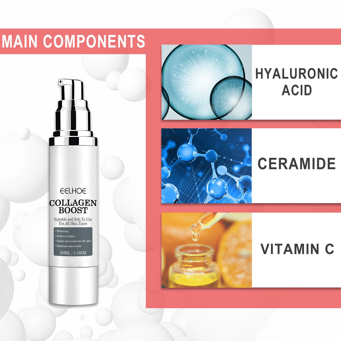Collagen Boost Anti-Aging Serum – Wrinkle Repair, Skin Firming & Hydrating Collagen Essence