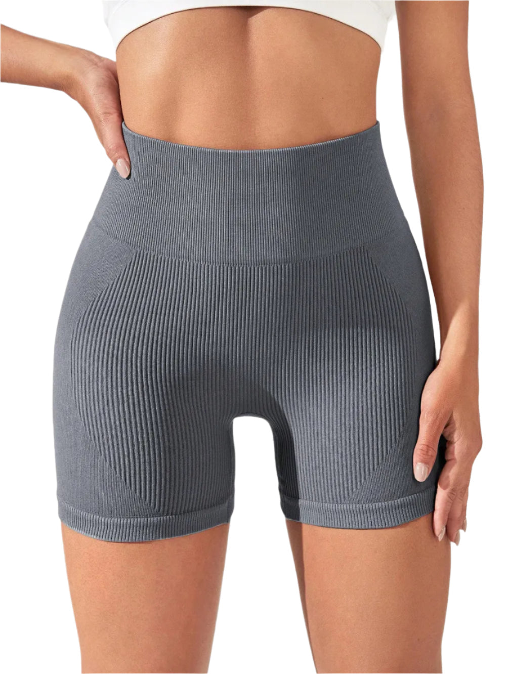 SculptRib™ Double-Layer Push-Up Yoga Shorts Webmart
