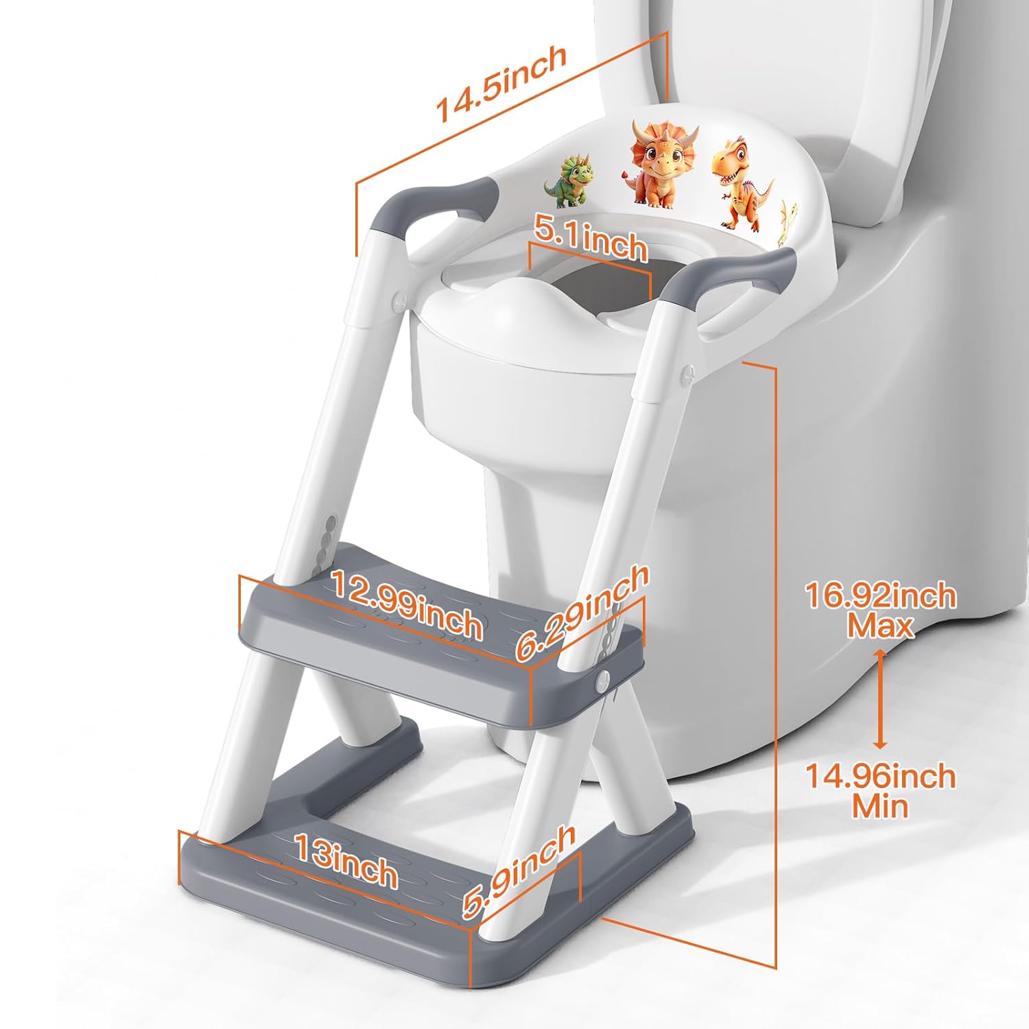 2-in-1 Potty Training Seat & Step Stool for Toddlers | Toilet Ladder – Lalubel™ LALUBEL LLC
