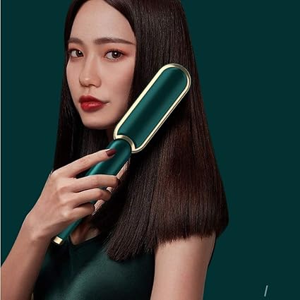 New 2 In 1 Hair Straightener Hot Comb Negative Ion Curling Tong Dual-purpose Electric Hair Brush