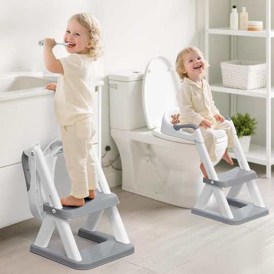 2-in-1 Potty Training Seat & Step Stool for Toddlers | Toilet Ladder – Lalubel™ LALUBEL LLC