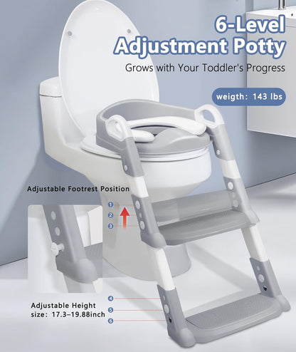 2-in-1 Potty Training Seat & Step Stool for Toddlers | Toilet Ladder – Lalubel™ LALUBEL LLC