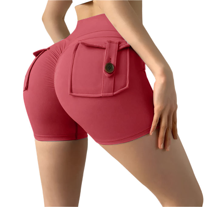 SculptFit™ Peach Contour Shorts – High-Waist Stretch Yoga & Fitness Pants Webmart