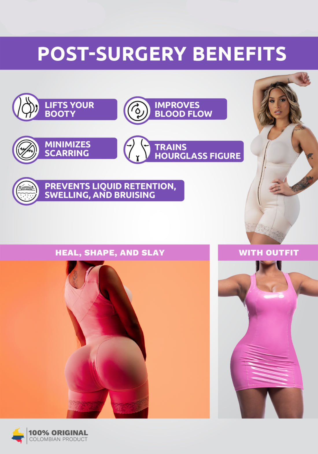 Lalubel™ SculptWear – Colombian Seamless Body Shapern Slim Fit LALUBEL LLC