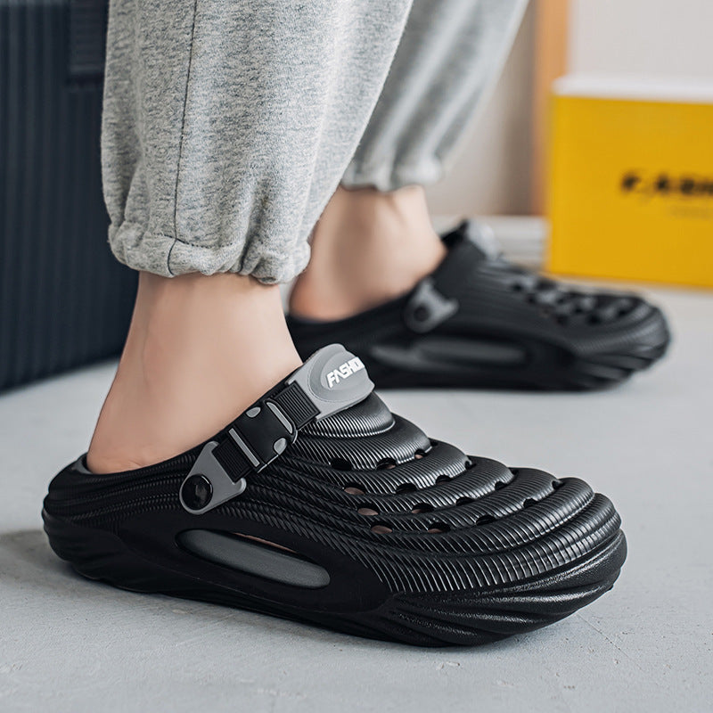 Men's Simple And Stylish Casual Platform Slippers - LALUBEL LLC