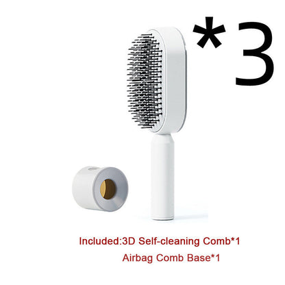 Self Cleaning Hair Brush For Women One-key Cleaning Hair Loss Airbag Massage Scalp Comb Anti-Static Hairbrush LALUBEL LLC