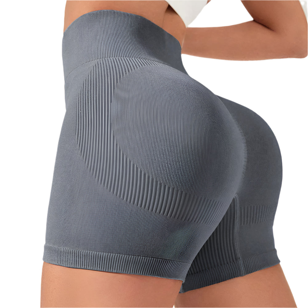 SculptRib™ Double-Layer Push-Up Yoga Shorts Webmart