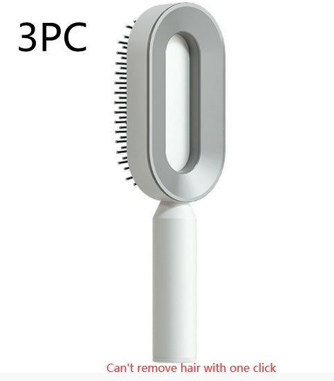 Self Cleaning Hair Brush For Women One-key Cleaning Hair Loss Airbag Massage Scalp Comb Anti-Static Hairbrush LALUBEL LLC