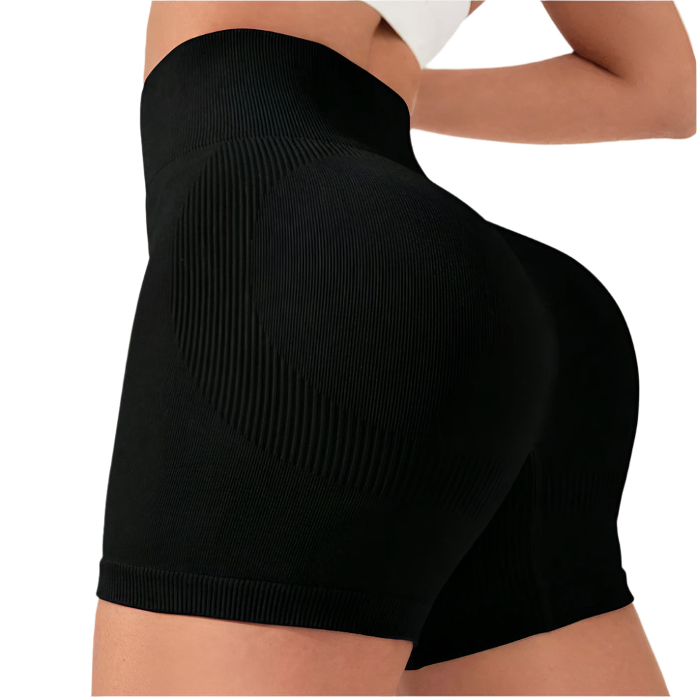 SculptRib™ Double-Layer Push-Up Yoga Shorts Webmart