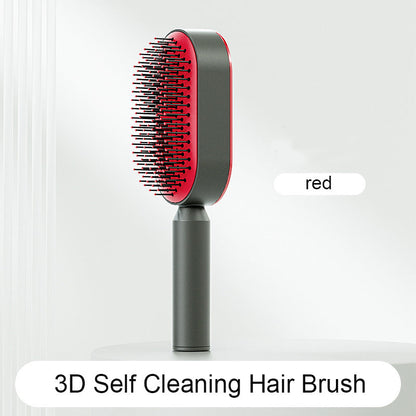 Self Cleaning Hair Brush For Women One-key Cleaning Hair Loss Airbag Massage Scalp Comb Anti-Static Hairbrush LALUBEL LLC