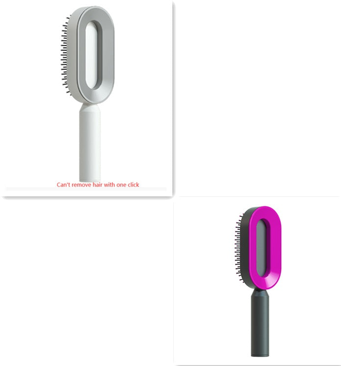 Self Cleaning Hair Brush For Women One-key Cleaning Hair Loss Airbag Massage Scalp Comb Anti-Static Hairbrush LALUBEL LLC