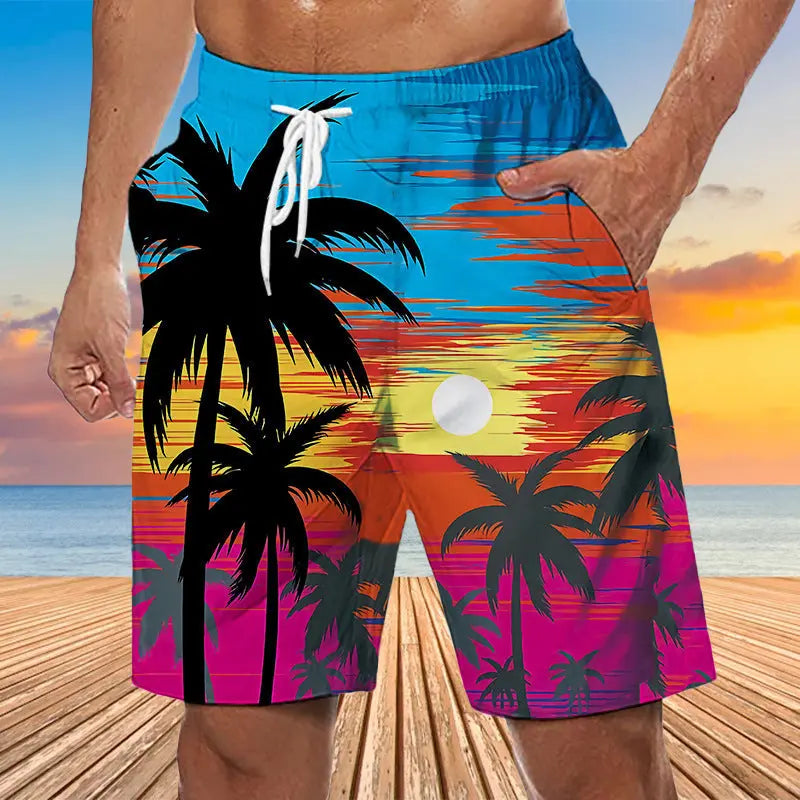 Tropical Swim Shorts – Men’s Summer Trunks with Bold Prints LALUBEL LLC
